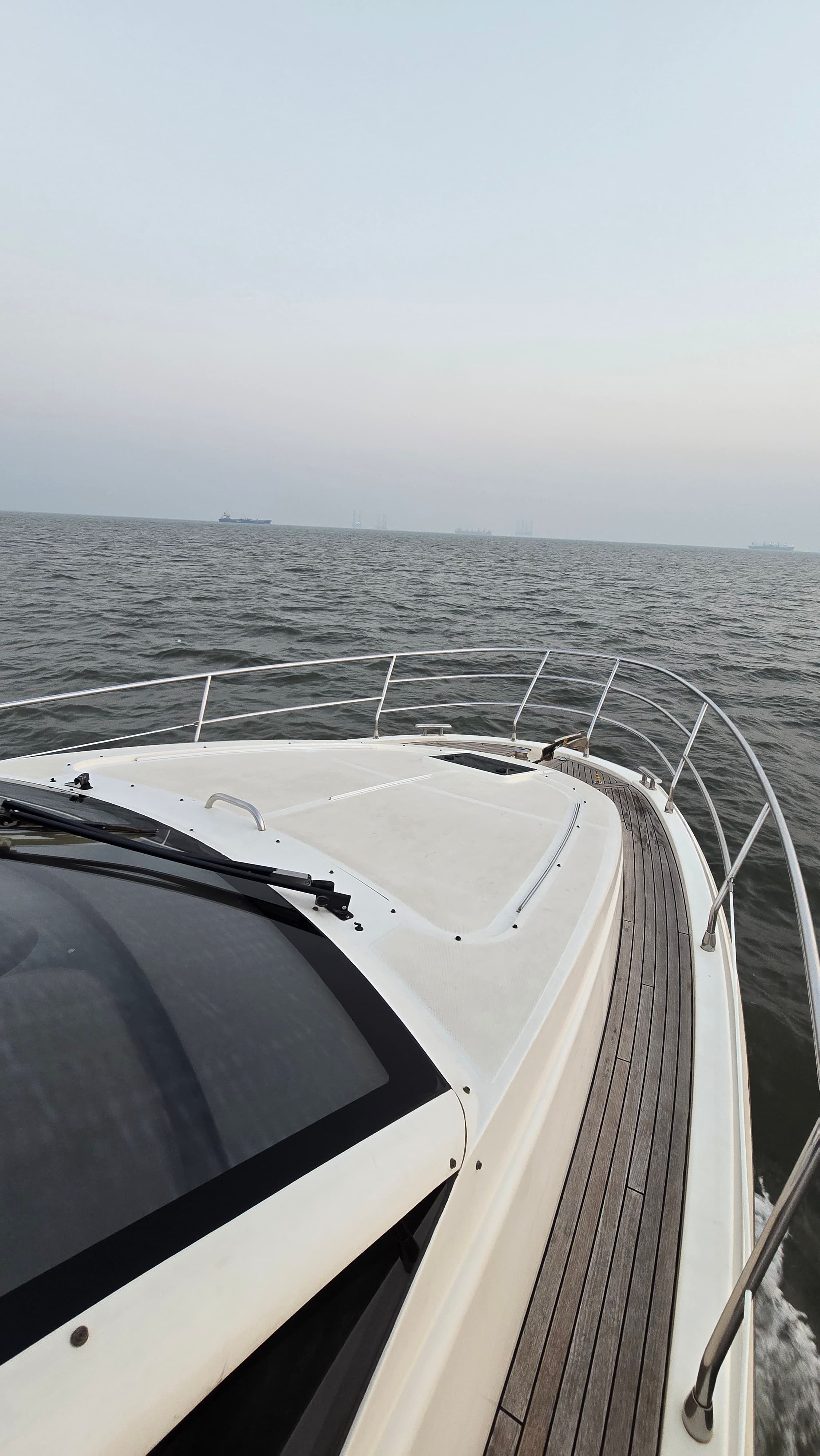 Deck detail aboard the Azimut 38 during a Mumbai charter
